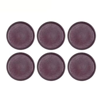 Bitz Frühstücks- & Dessertteller Ø 21 cm, 6 Stück, Schwarz/Lila