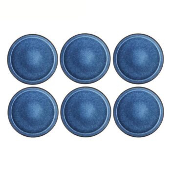 Bitz Speiseteller Ø 27 cm, 6 Stück, Schwarz/Dunkelblau