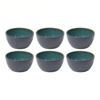Bitz Snackschale 10 cm, 6 Stück, Schwarz/Grün