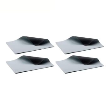 Bitz Tischset 33 cm x 46 cm, 4 Stück, Schwarz/Hellblau