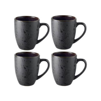 Bitz Kaffeetasse 300 ml, 4 Stück, Schwarz/Dunkelblau