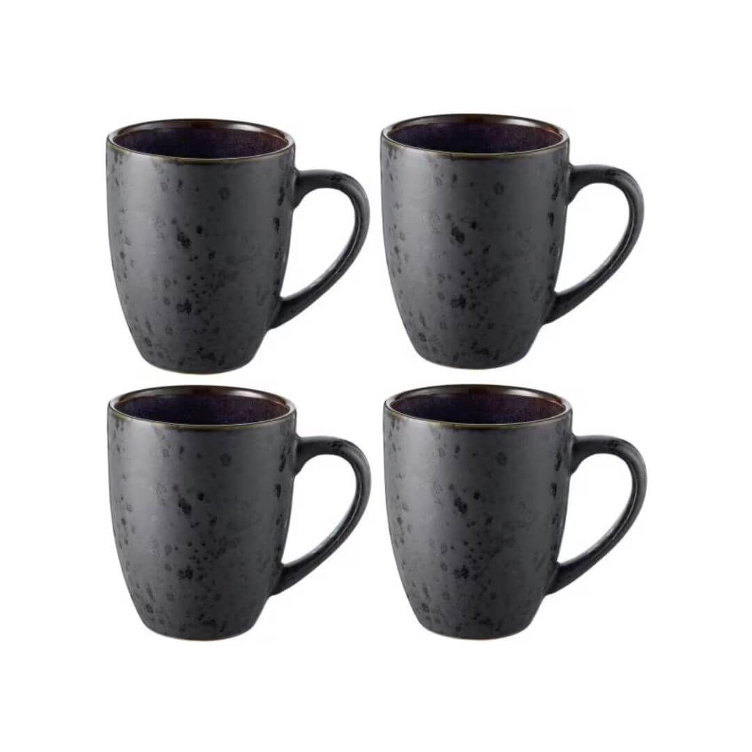 Bitz Kaffeetasse 300 ml, 4 Stück, Schwarz/Dunkelblau