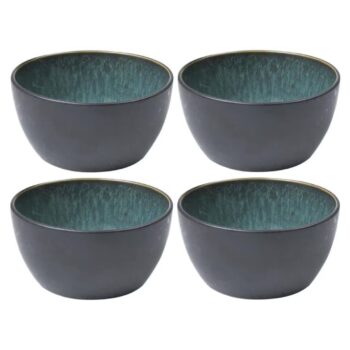 Bitz Snackschale 14 cm, 4 Stück, Schwarz/Grün