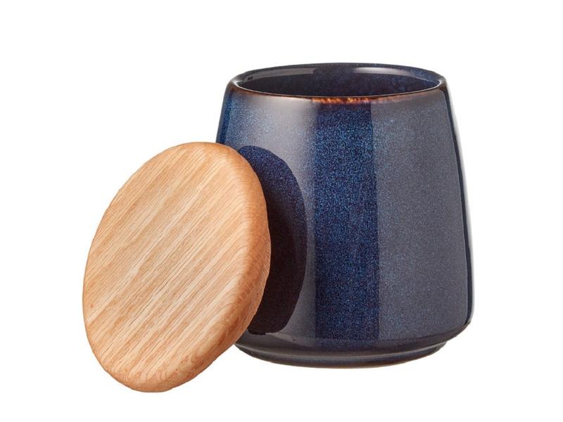 jar with lid blue