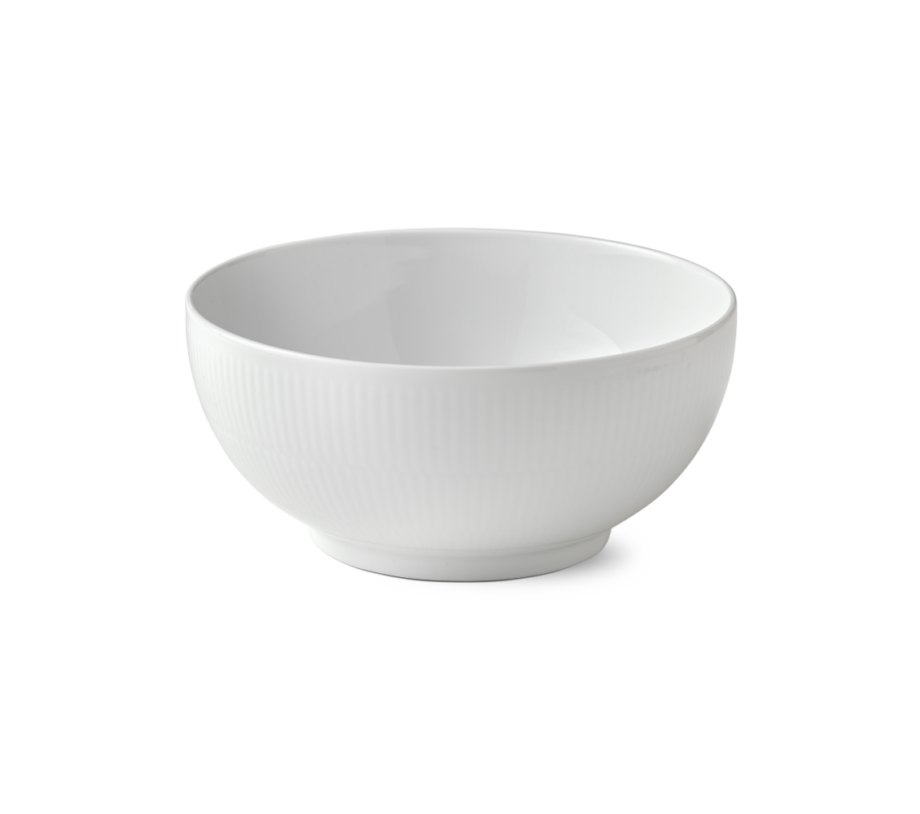 white fluted bowl 21