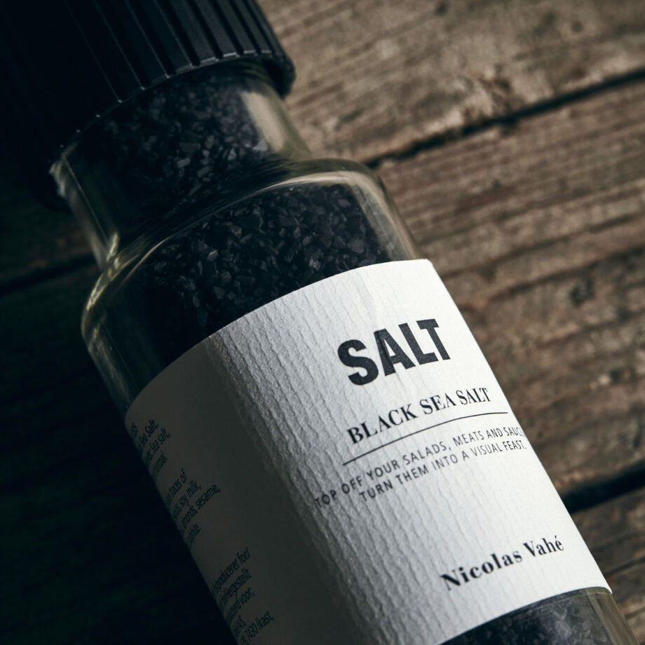 Sea salt, activated charcoal