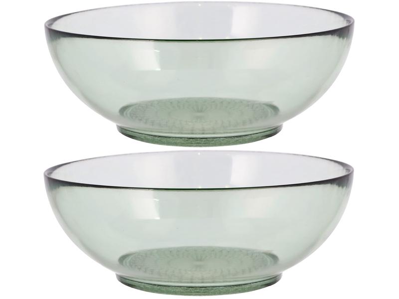 salad bowl glass green