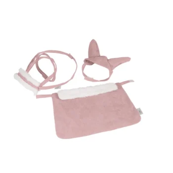 Blanket and bonnet, hobby horse, dusty rose - By Astrup