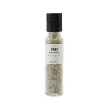 Salt garlic and thyme