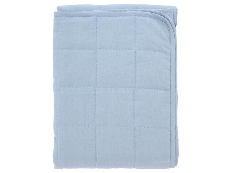 blue quilted blanket