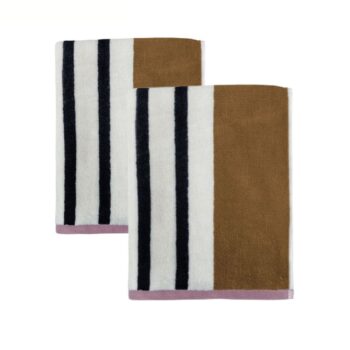 Boudoir Guest towels 40 x 60 cm, Tobacco, 2-pack - Mette Ditmer