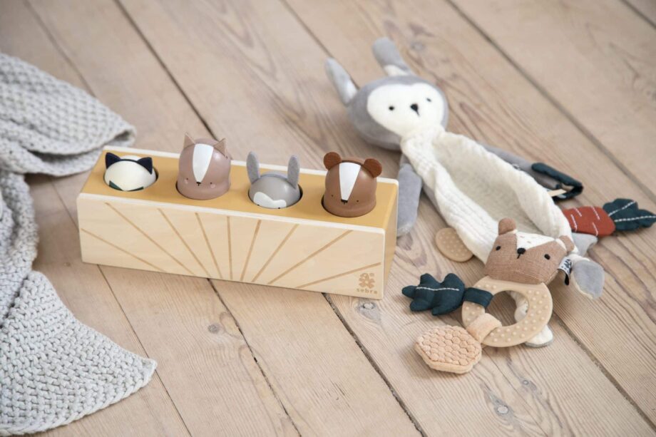 Pop-up-Spielzeug aus Holz, Tiere, Woodland - Sebra