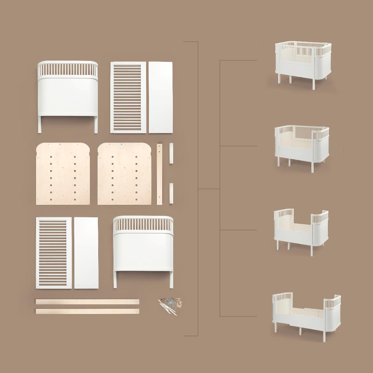 Sebra Bed, Baby & Jr., Wooden Edition - Sebra