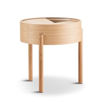 Arc side table woud
