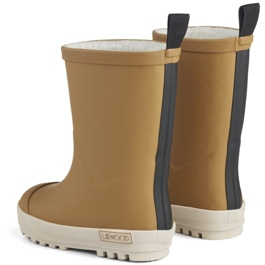 Golden caramel thermo rain boots