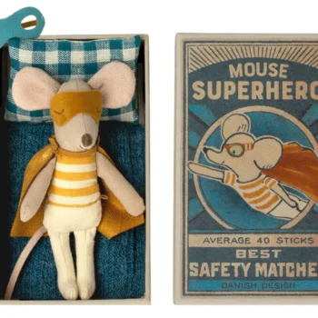 Super hero mouse, Little brother in matchbox - Maileg