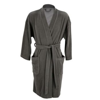 Grey bathrobe men and women södahl