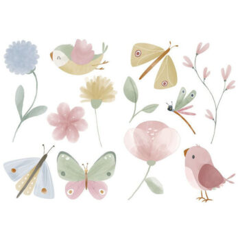 flowers and butterflies wall stickers