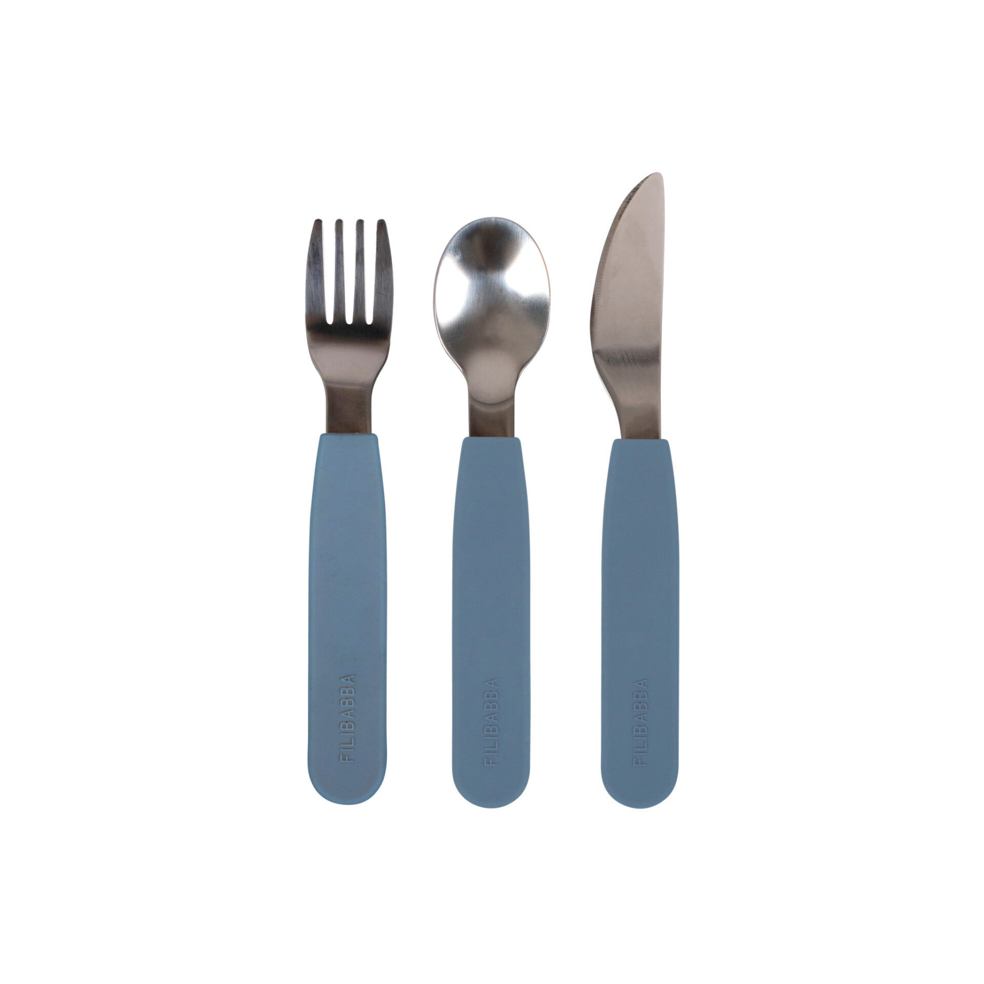 Silicone cutlery set Powder Blue Filibabba Nordichaus.ch