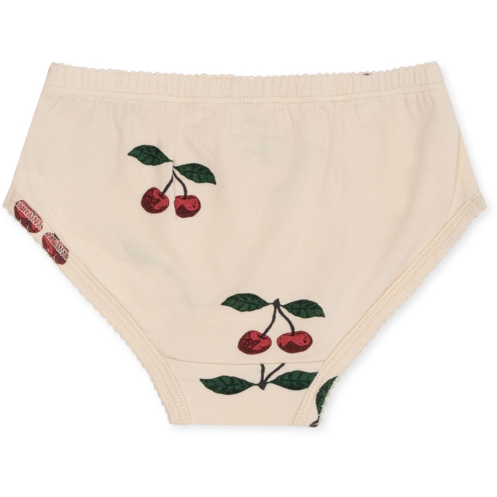 Basic 2 Pack Girl Underpants, Cherry - Konges Sløjd –