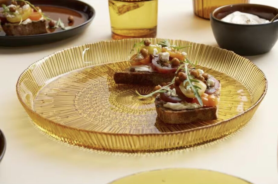 Serving plates Kusintha 6 pieces Ø30, Amber - Bitz