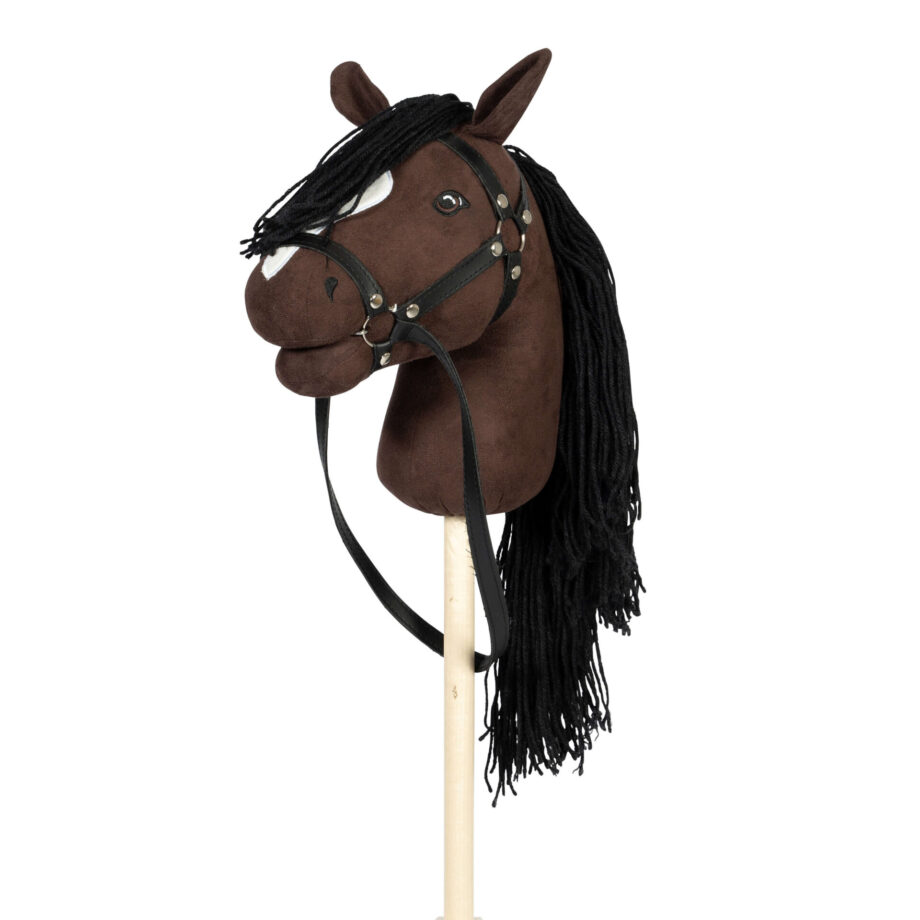 HOBBY HORSE, OPEN MOUTH, BROWN