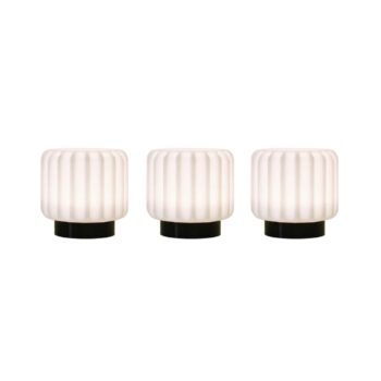 Dentelles 9 Portable Tischleuchte 3 pcs. Ø9 Black - Atelier Pierre