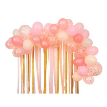 Pink Balloon & Streamer Garland (x 50 balloons)