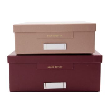 Storage boxes, HDKeep, Burgundy/Rose