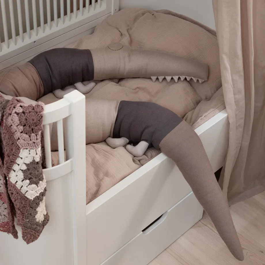 Krokodil Kissen, Seabreeze beige - Sebra