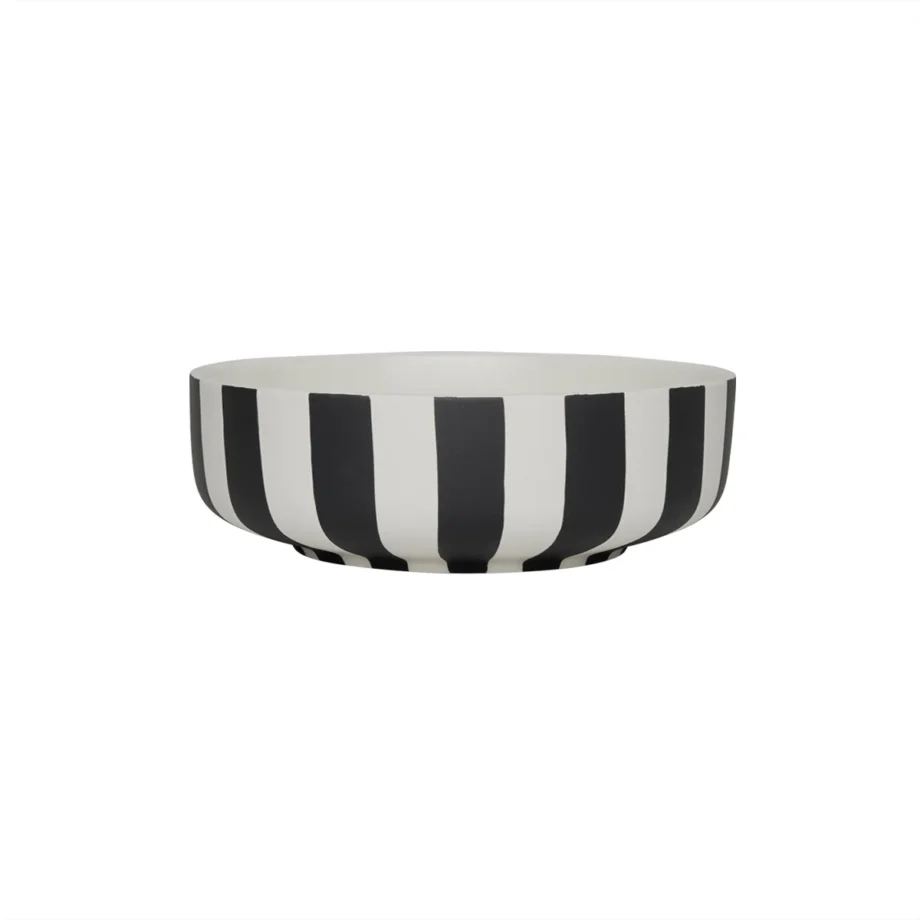 OYOY Dekoschale Toppu Bowl Large Schwarz/Weiss