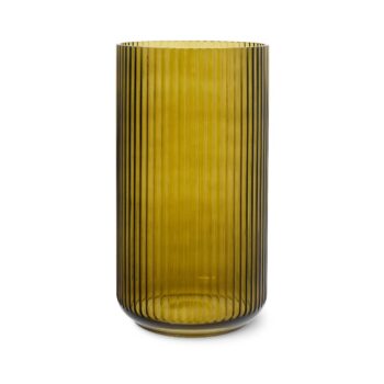 Vase H38 Olive Green Glass - Lyngby