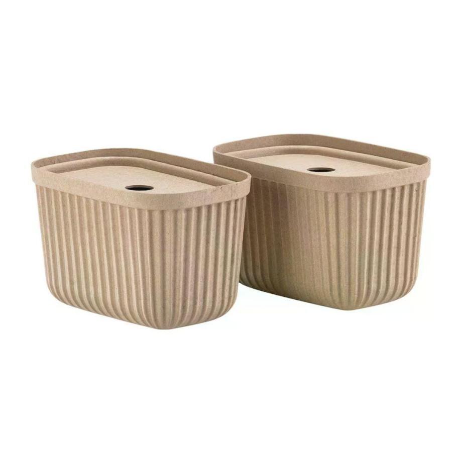 Zone Denmark Aufbewahrungsbox Pulp S 2 Stück, Beige