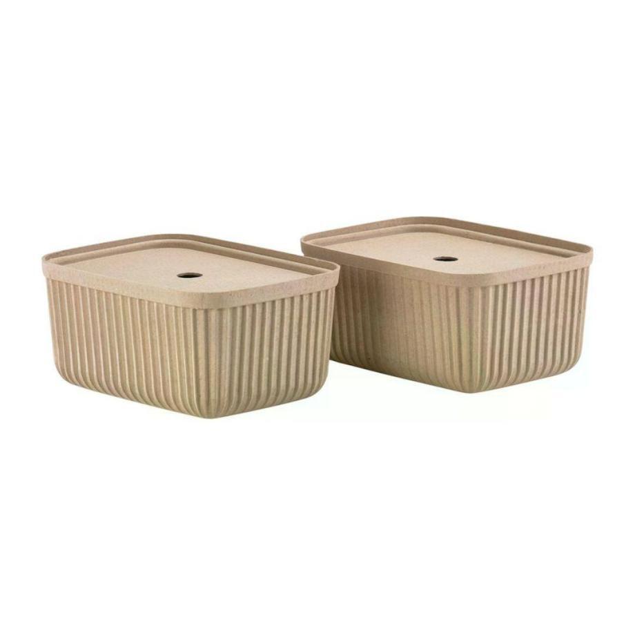 Zone Denmark Aufbewahrungsbox Pulp M 2 Stück, Beige