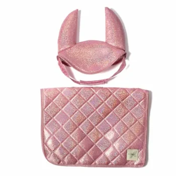Saddle Pad and Bonnet, Pink - By Astrup