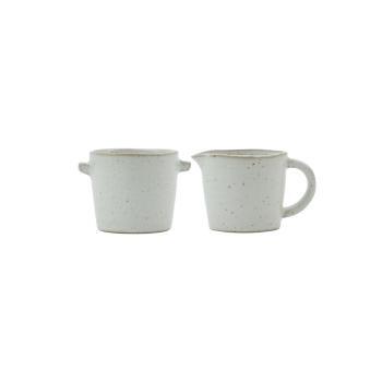 Milk and sugar set, HDPion, Grey/White