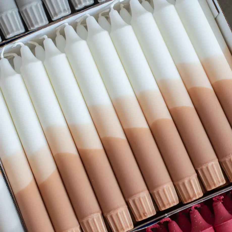 Taper Candles- Cozy Fall Vibes No.7 (White/Beige)