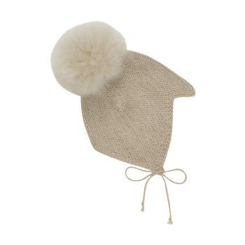 HUTTEliHUT - Bonnet Wool Knit Alpaca Pompom