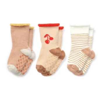 Eloy Baby Socks 3-Pack, Cherries mix - Liewood