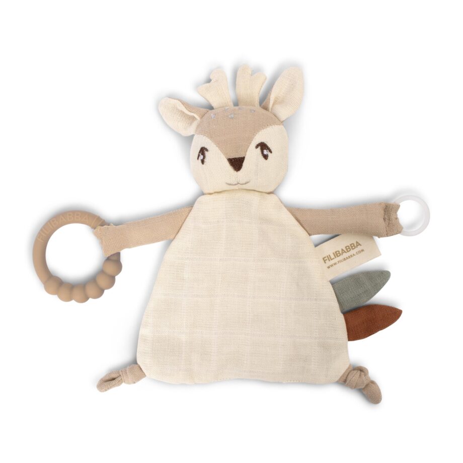 Comfort blanket with teether - Fawn