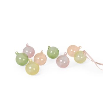 Glass Baubles - S - Set of 8 - Mixed Light