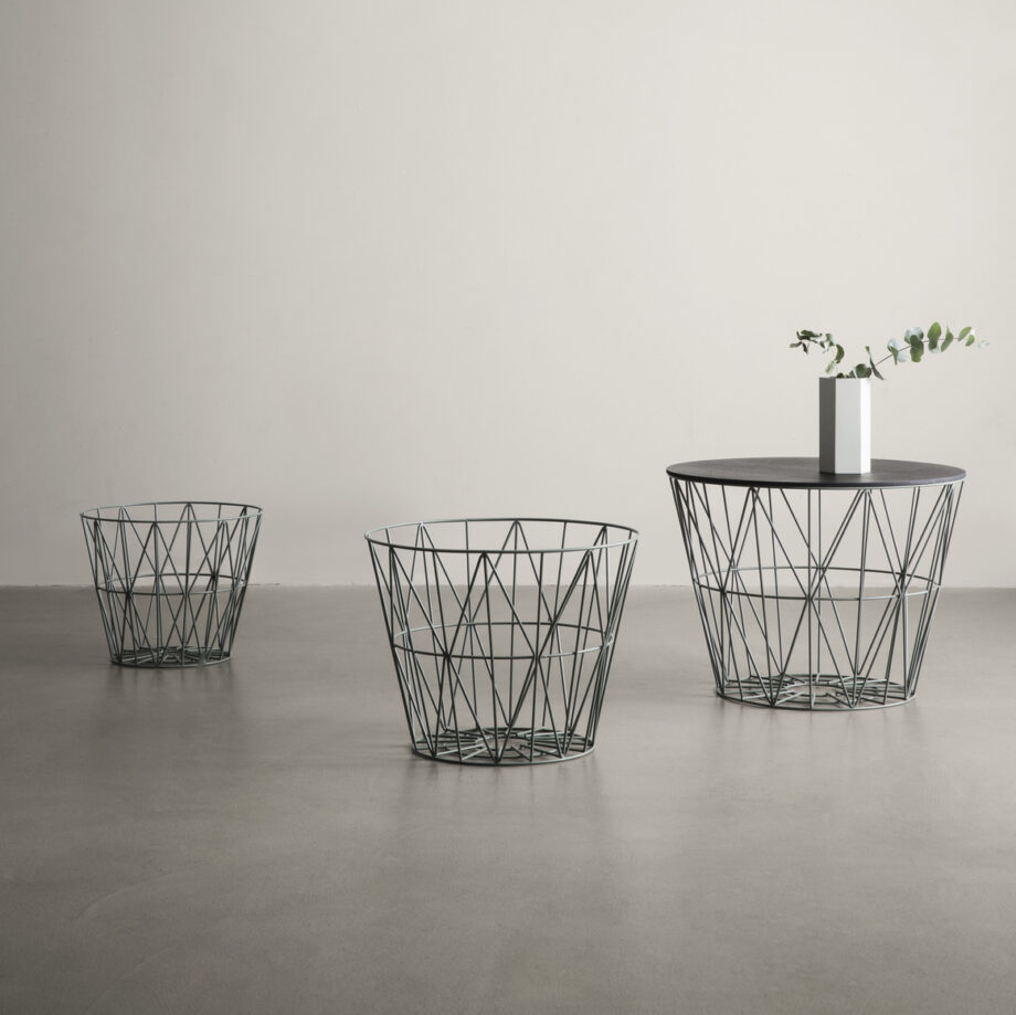 Wire Basket Black, Large - Ferm Living