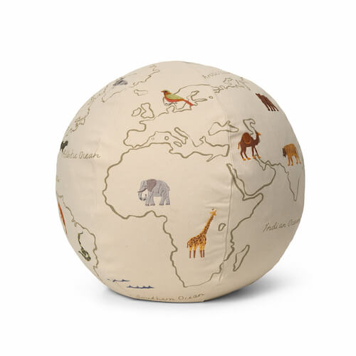 The World Pouf Off-white - Ferm Living
