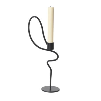 Valse Candle Holder - High - Black