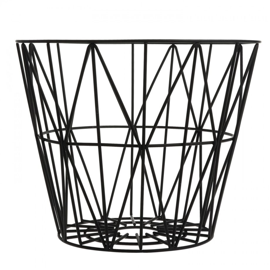 Wire Basket Black, Large - Ferm Living