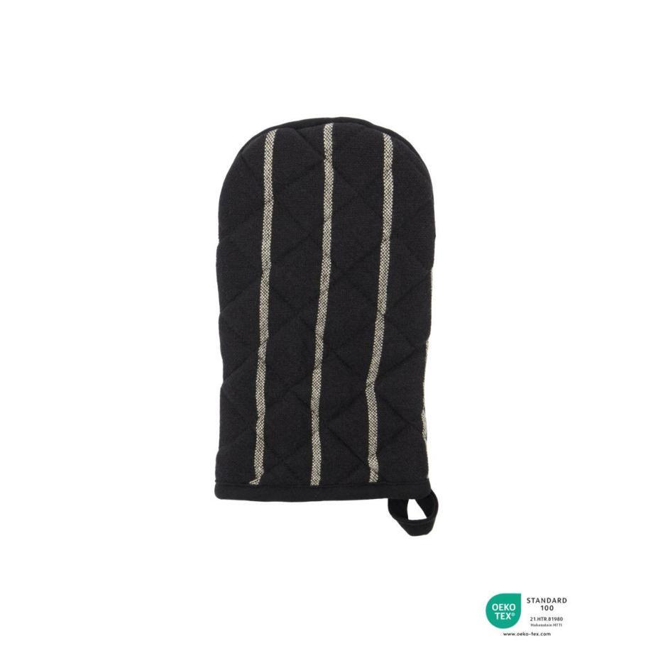 Kitchen glove, HDChef, Black w. white stripes