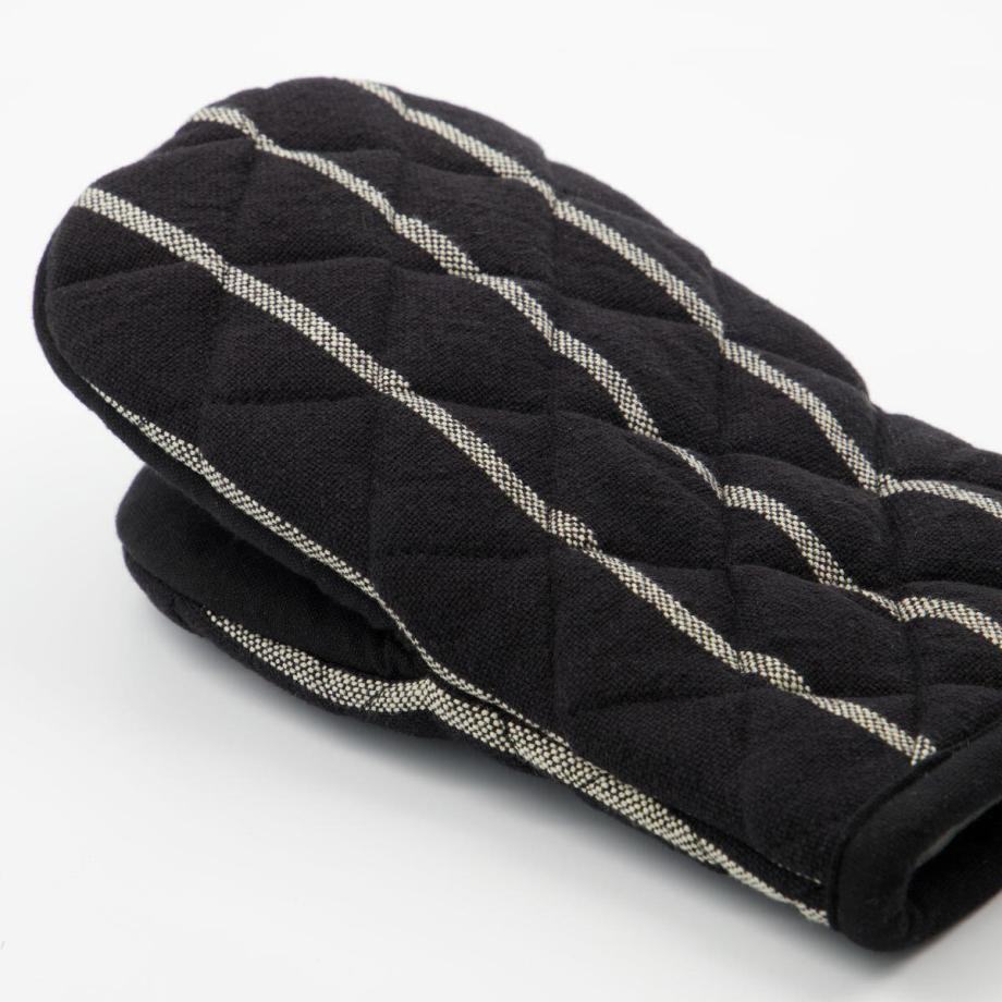 Kitchen glove, HDChef, Black w. white stripes