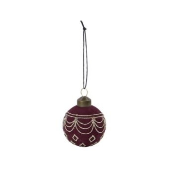 Ornament, HDVelour, Red/Brown