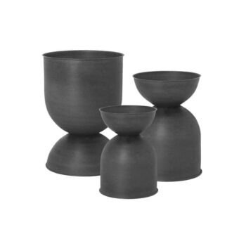 Hourglass Pot - Large - Black