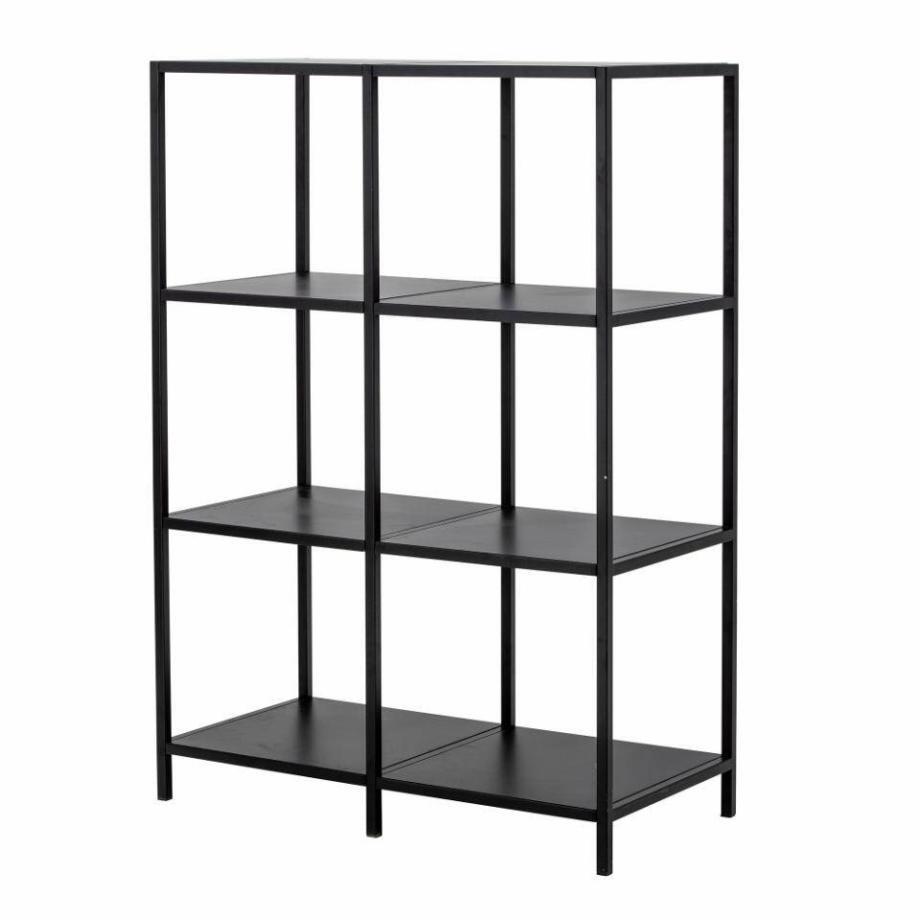 Valde Bookcase, Black, Metal